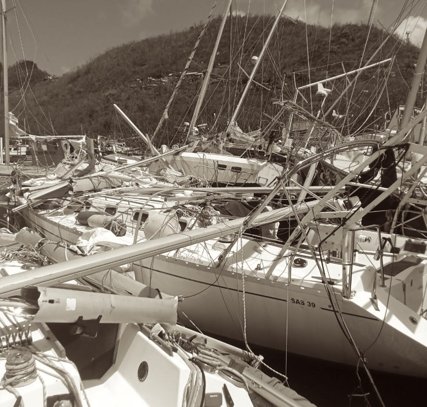 The mess left by Hurricane Beryl